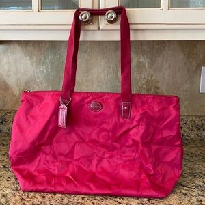 COACH Pink Nylon Getaway (small)
